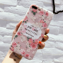 Load image into Gallery viewer, USLION Flower Silicon Phone Case For iPhone 7 8 Plus