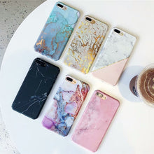 Load image into Gallery viewer, Hard PC Marble Case for iphone XS Max XR X 10 Fashion Green