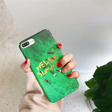 Load image into Gallery viewer, Hard PC Marble Case for iphone XS Max XR X 10 Fashion Green