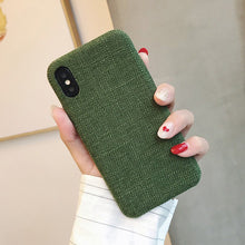 Load image into Gallery viewer, SoCouple Cloth Texture Soft case For iphone 7 Case For iphone 6 6s 7 8